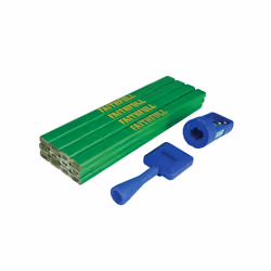 Faithfull Carpenter's Pencil Kit Green / Hard (Pack 12)