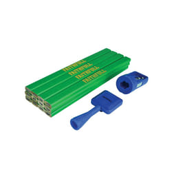 Faithfull Carpenter's Pencil Kit Green / Hard (Pack 12)