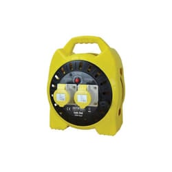 Faithfull Power Plus Enclosed Cable Reel 25m 16 amp 1.5mm Cable 110V