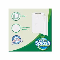 Strong Jumbo Kitchen Roll Splash 3ply Eco Friendly - 24 Rolls