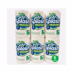 Strong Jumbo Kitchen Roll Splash 3ply Eco Friendly - 6 Rolls