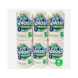 Strong Jumbo Kitchen Roll Splash 3ply Eco Friendly - 6 Rolls