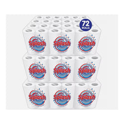 ) Splash 4Pk Kitchen Roll Towel, Strong White Paper - 72 Rolls (4 pack x 18