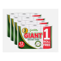 Gentille Kitchen Roll Giant 3PLY Thickness Durable - 12 Rolls