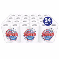 ) Splash 4Pk Kitchen Roll Towel, Strong White Paper - 24 Rolls (4 pack x 6