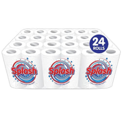 ) Splash 4Pk Kitchen Roll Towel, Strong White Paper - 24 Rolls (4 pack x 6
