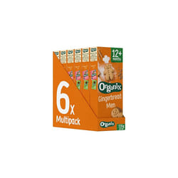 Gingerbread Men Organic Toddler Snack Biscuits Box 12+ Months 135g (Pack of 6)