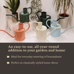1L Indoor Watering Can in Forest Green, Rust-Resistant Galvanised Watering Can with Handle and Long Spout, Classic All Year Round Garden Tools Made