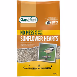 Gardman Sunflower Hearts For Wild Birds, Year Round Feeding, High Energy - 4 Kg
