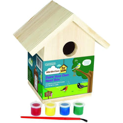 Gardman A01910 Kids Paint Your Own Wild Bird Nest Box - Natural