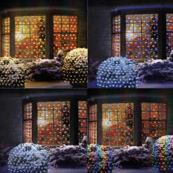 180LED Battery Operated Christmas Net Light Timer Indoor Outdoor 8 Fn. Mode Mesh - 4 x AA Rechargeable Battery