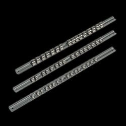 Socket Retaining Rail Set 3pc 1/4&quot;, 3/8&quot; & 1/2&quot;Sq Drive