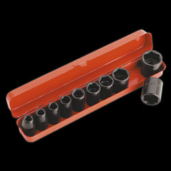 Impact Socket Set 10pc 1/2&quot;Sq Drive Metric