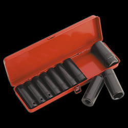 Impact Socket Set 10pc 1/2&quot;Sq Drive Deep Metric
