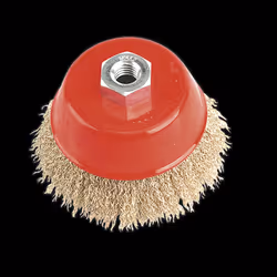 Brassed Steel Crimped Wire Cup Brush Ø100mm M14 x 2mm