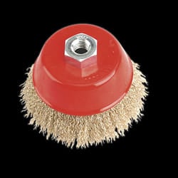 Brassed Steel Crimped Wire Cup Brush &#216;100mm M14 x 2mm