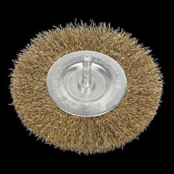 Crimped Flat Wire Brush &#216;100mm &#216;6mm Shaft