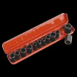 Impact Socket Set 12pc 3/8&quot;Sq Drive Metric/Imperial