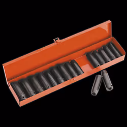 Impact Socket Set 16pc Deep 1/2"Sq Drive Metric/Imperial