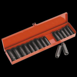 Impact Socket Set 16pc Deep 1/2&quot;Sq Drive Metric/Imperial