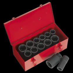 Impact Socket Set 13pc Deep 3/4&quot;Sq Drive Metric/Imperial