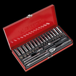 Socket Set 41pc 1/4&quot;Sq Drive 6pt WallDrive&#174; - Metric/Imperial