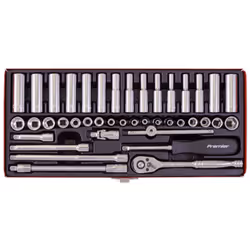 Socket Set 41pc 1/4&quot;Sq Drive 6pt WallDrive&#174; - Metric/Imperial