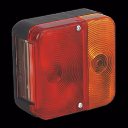 Rear Square Lamp Cluster 12V with Bulbs