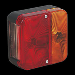 Rear Square Lamp Cluster 12V with Bulbs
