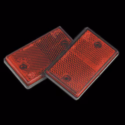 Reflex Reflector Red Oblong Pack of 2