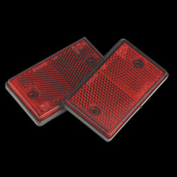 Reflex Reflector Red Oblong Pack of 2