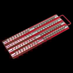 Socket Rail Tray Red 1/4&quot;, 3/8&quot; & 1/2&quot;Sq Drive