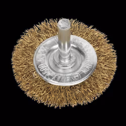 Crimped Flat Wire Brush &#216;50mm with 6mm Shaft