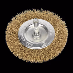 Crimped Flat Wire Brush &#216;75mm &#216;6mm Shaft