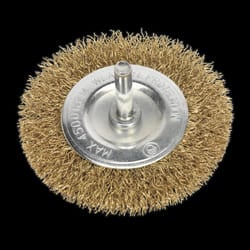 Crimped Flat Wire Brush &#216;75mm &#216;6mm Shaft