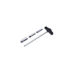 Sealey AK6550 4pc 3/8"Sq Drive T-Bar & Rubber Insert Spark Plug Socket Set