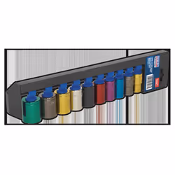 Sealey Ak288 Multi-Coloured Socket Set 10Pc 1/2Sq Drive 6Pt Walldrive Metric