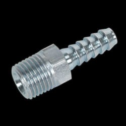 Screwed Tailpiece Male 1/4&quot;BSPT - 1/4&quot; Hose Pack of 5