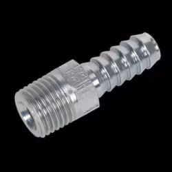 Screwed Tailpiece Male 1/4&quot;BSPT - 5/16&quot; Hose Pack of 5