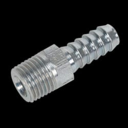 Screwed Tailpiece Male 1/4&quot;BSPT - 5/16&quot; Hose Pack of 5