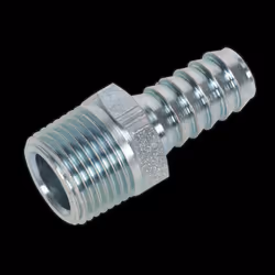 Screwed Tailpiece Male 3/8&quot;BSPT - 3/8&quot; Hose Pack of 5