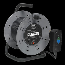 Cable Reel 25m 4 x 230V 1.25mm&#178; Thermal Trip with RCD Plug