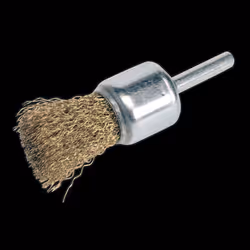 Flat Top Crimped Wire Decarbonising Brush &#216;25mm
