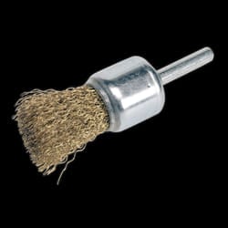 Flat Top Crimped Wire Decarbonising Brush &#216;25mm