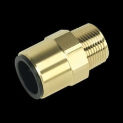 Straight Adaptor 22mm x 3/4&quot;BSPT Brass (John Guest Speedfit&#174; - MM012206N)