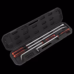 Pry Bar Set 4pc Heavy-Duty with Hammer Cap