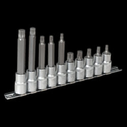 Spline Socket Bit Set 10pc 1/2&quot;Sq Drive