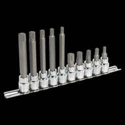Spline Socket Bit Set 10pc 3/8&quot;Sq Drive