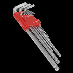 Ball-End Hex Key Set 9pc Extra-Long Metric