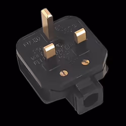 Black 13A heavy-Duty Plug